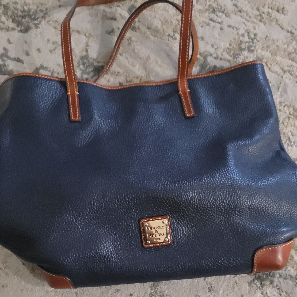Dooney & Bourke Dark Blue and Brown Tote